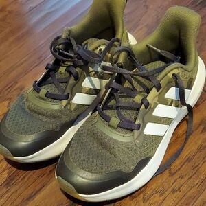 Adidas Boys Army Camo Green Running Shoes 5.5 Youth